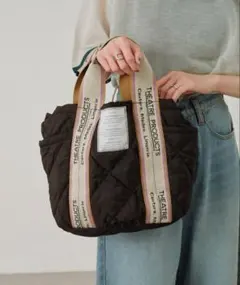 THEATRE PRODUCTS ジャガードテープキルティングバケツトート