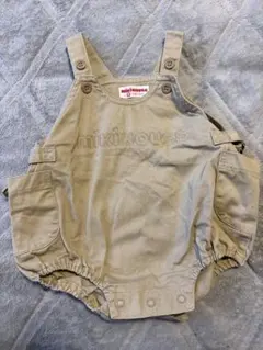 miki HOUSE ベージュオーバーオール T85-G12