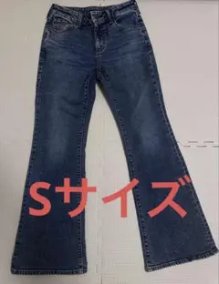 GU スリムフレアジーンズ(丈標準)65 BLUE