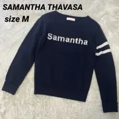 サマンサタバサ ニットセーター ゴルフウェア レディース M ネイビー