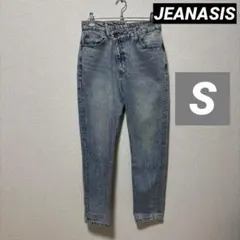 JEANASIS ラップデザインストレートデニムパンツ ライトブルー S 美品