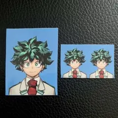 最強ジャンプ 顔写真 証明写真風 ステッカー ヒーローアカデミア 緑谷出久