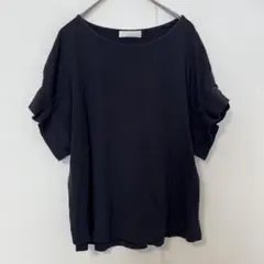 エニィシィス 半袖カットソー シンプル 無地 コットン100% ネイビー Mのサムネイル