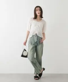 センスオブプレイス ハイウエストストレートデニム