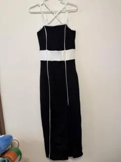 バイカラー キャミワンピース ロング丈