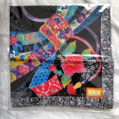 新品未使用　沖縄　紅型　ハンカチ　綿１００%