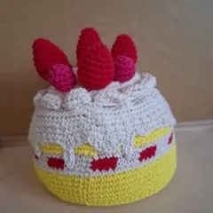 ハンドメイド かぎ針編み あみぐるみ ケーキ