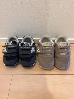 ニューバランス 子供靴 スニーカー セット売り 記名あり