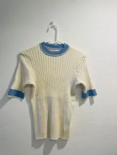 バイカラーコンパクトセーター　5分袖　センスオブプレイスバイアーバンリサーチ