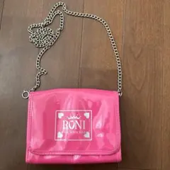 RONI エナメル調 ショルダーバッグ ピンクのサムネイル