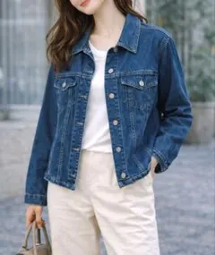 Gジャン デニムジャケット レディース Mサイズ ブルー 長袖 カジュアル