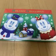 ミッキーマウス ホリデーグリーティングカード/ハンディタオル
