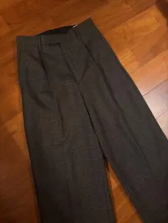 AURALEE BLUEFACED WOOL CHECK SLACKSのサムネイル