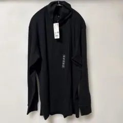 【メンズ　X X L】ソフトタッチタートルネックT ブラック
