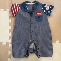 ストライプ柄ロンパース 70-80cm