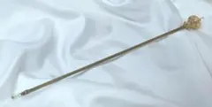 STERLING SILVER950マドラー/ストロー桜モチーフ 竹節デザイン銀 