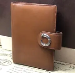 美品 グッチ ベージュ レザー システム 手帳 ノート シェリーライン 