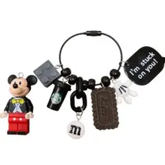 2点セット　チャーム　じゃらじゃらキーホルダー　キーリング　(158)