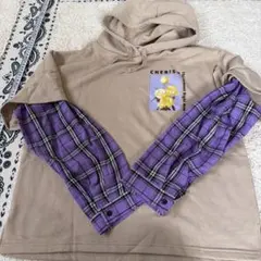 Pink Latte フード付きパーカー M