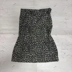 00’s vintage レオパード ヒョウ柄 ミディ丈スカート L相当 y2k