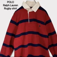 Ralph Lauren ラガーシャツ 赤/紺