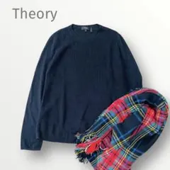 theory セオリー コットン カシミヤ 異素材ドッキングプルオーバー ニット
