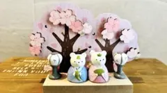 ひな祭り　クマのオブジェの雛飾り　ハナトタビスル