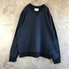 Y2271古着　トレーナー　スウェット　紺　無地　90s Y2K