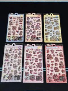 ラブブ　ぷくぷくシール　ぷっくりシール　ボンボンドロップ　6枚セット