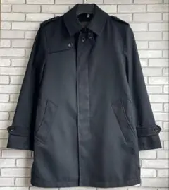 【美品】メンズ　ステンカラーコート　濃紺　L ライナー取り外し可能