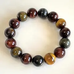 天然石　ミックスタイガーアイ　ブレスレット　約14mm