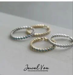 美品！指輪 リング ニッケルフリー ターコイズ風 サイズ調整 ジュエルボックス