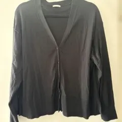 GU 長袖 カーディガン ブラック XL