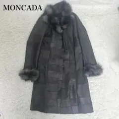 【美品】MONCADA リアルムートンコート フォックスファー 羊革 黒 L