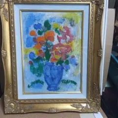 油絵 絵画 佐々木澄江 花の絵 額入り 日本画家 - メルカリ