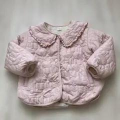 フタフタ　うさ耳つきキルティングジャケット ピンク120センチ