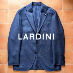 【近年モデル】LARDINI ジャケット 厚手ホップサック ネイビーブルー 46のサムネイル