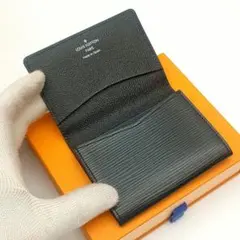 【美品SS】ルイヴィトン　エピ　ノワール　カルトドゥヴィジット　名刺入れ
