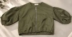 branshes ジップアップブルゾン カーキ