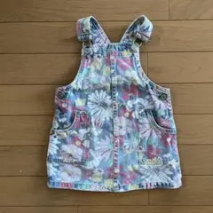 GAP デニム ジャンバースカート 花柄 18-24monthsのサムネイル