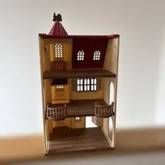 シルバニア　赤い屋根のエレベーターのあるお家