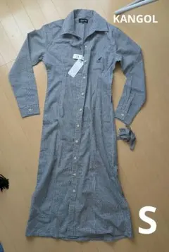 最終値下げ❢❢　KANGOL　チェック柄長袖シャツワンピース