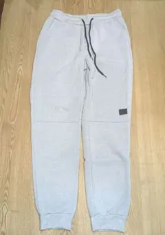 グレー ジョガーパンツ リブ編み裾