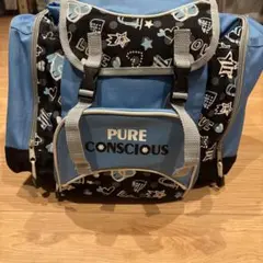 PURE CONSCIOUS リュック 青/黒　スキー靴