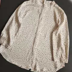 OPAQUE.CLIP ドット柄 七分袖シャツ