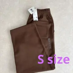 新品タグ付き　UNIQLO C ユニクロCスウェットワイドパンツ　34ブラウン