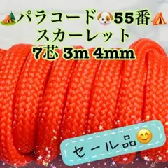 パラコード　７芯 ３m ４mm ５５番　手芸とアウトドアなど用