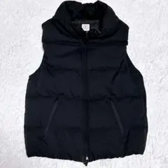 極美品 ランバンコレクション レディース ダウン ベスト 38 ベージュ
