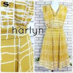S：極美品★ミディアム ワンピース／harlyn★イエロー マスタードカラー