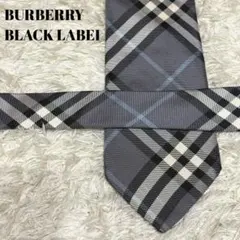 バーバリー　ネクタイ　ノバチェック　グレー　定番　シルク